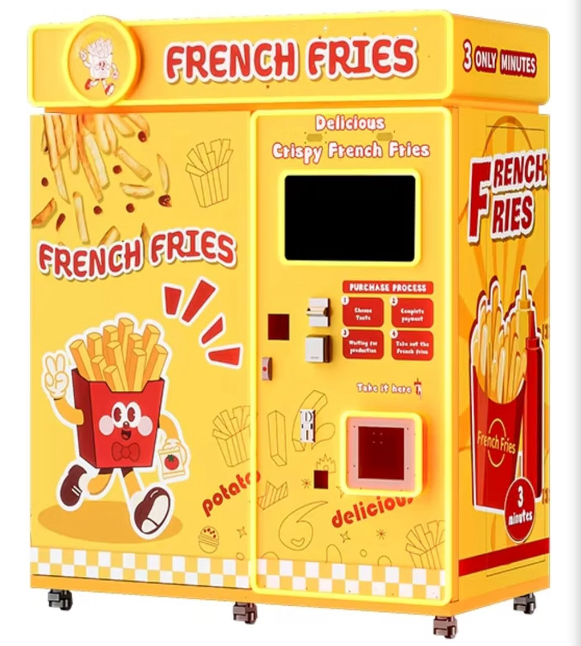 Fresh french fry vending machine